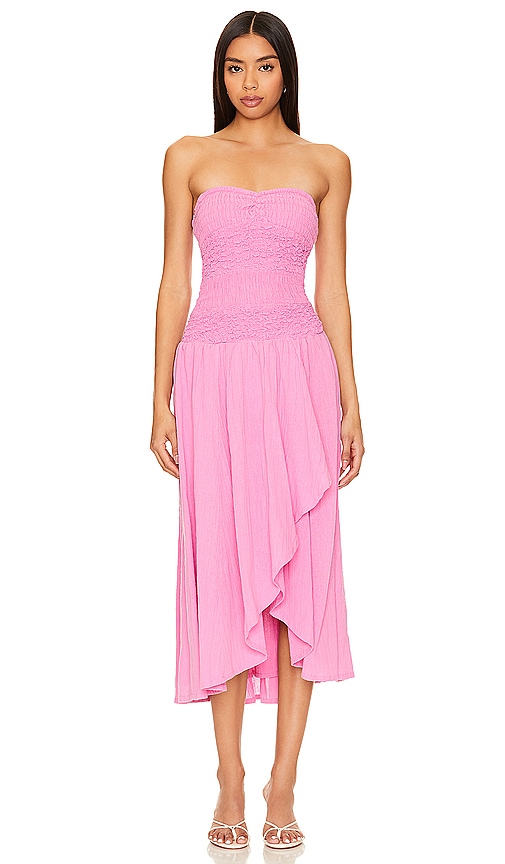 Shop Free People Sparkling Moment Midi Dress In Pink
