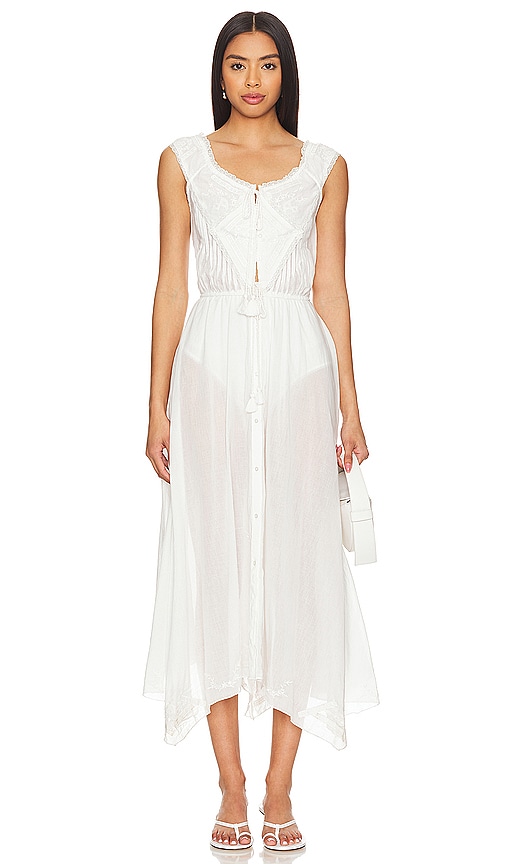 Shop Free People X Intimately Fp Country Charm Maxi Bodysuit In Ivory