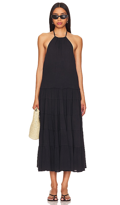 Shop Free People X Free-est Somewhere Sunny Maxi Dress In Black