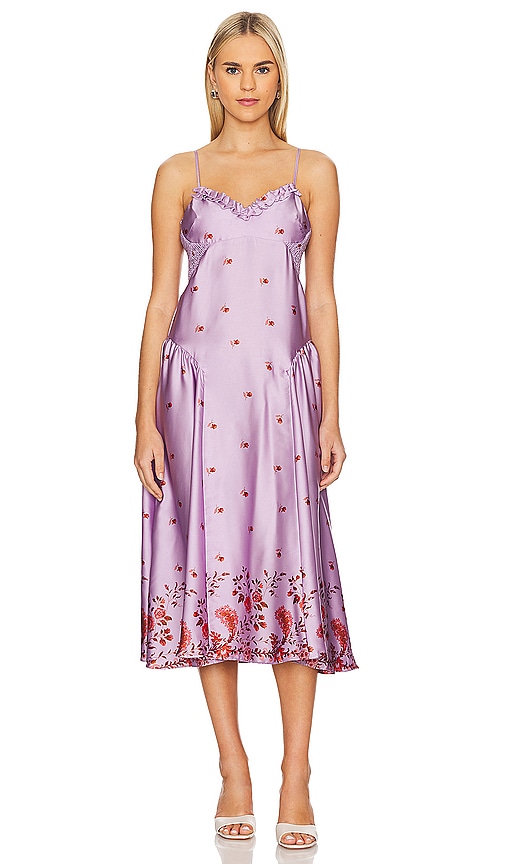 Shop Free People X Intimately Fp On My Own Printed Maxi Dress In Lavender