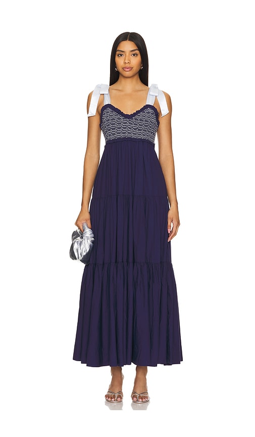 Shop Free People Bluebell Solid Maxi Dress In Navy