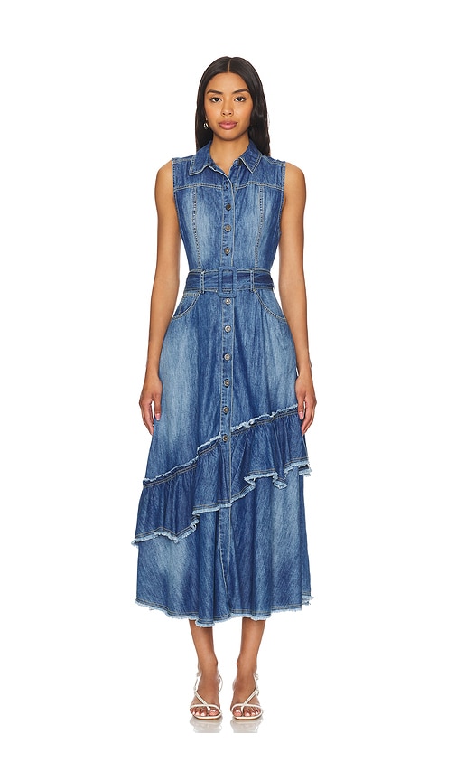 Shop Free People Beau Midi Dress In Blue