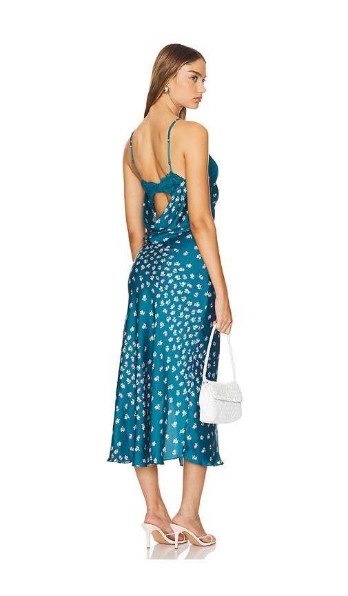 Shop Free People X Intimately Fp Gossamer Glow Midi Slip In Teal