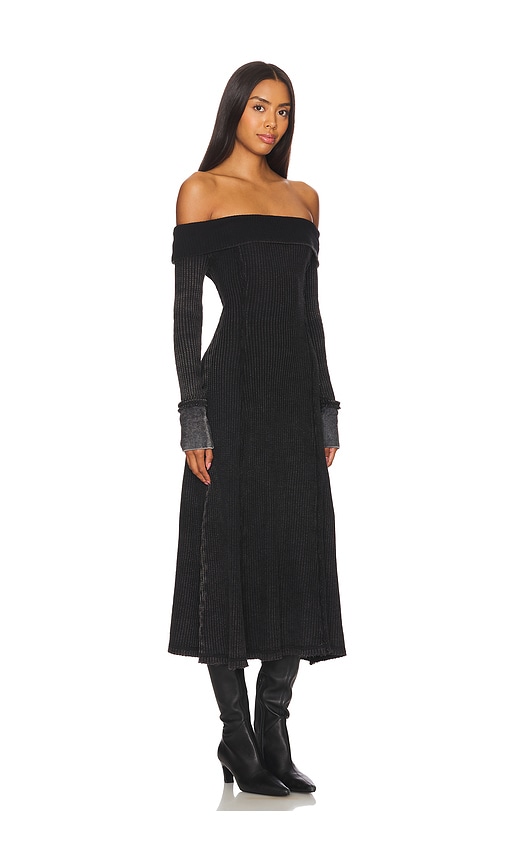 Shop Free People Monty Midi Dress In Charcoal