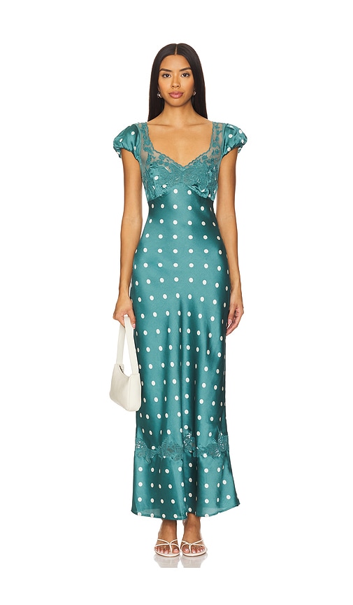 Shop Free People Butterfly Babe Midi Dress In Jade Combo