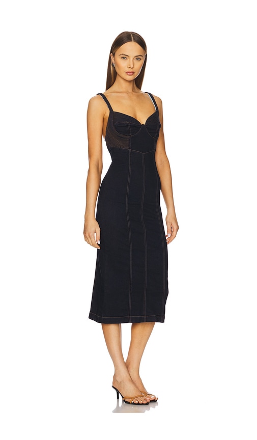 Free People X Revolve Caitlin Denim Midi Dress In Blue