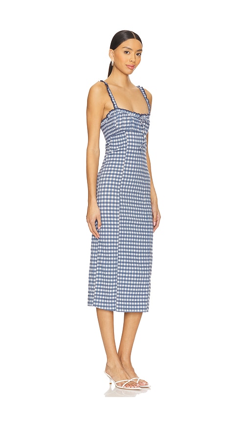 Shop Free People Lucinda Midi Dress In Indigo Combo