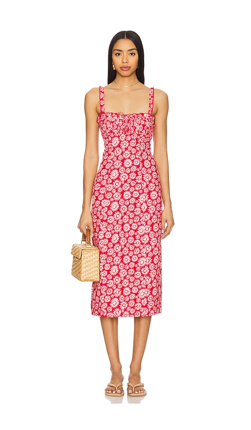 VESTIDO MIDI ESTAMPADO FREE PEOPLE LUCINDA