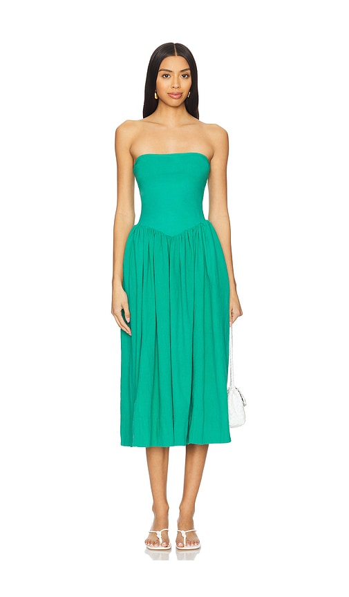 <DEPRECATED> <DEPRECATED> <DEPRECATED> Free People x free-est Onda Tube Midi Dress in Malachite Green