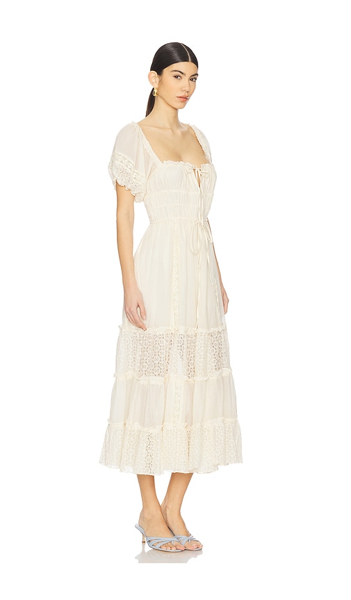 Shop Free People Falling Sun Midi Dress In Cream