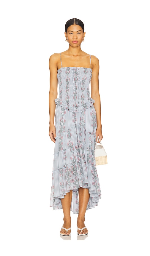 Alejandra Midi Dress in Blue. - size XS (also in L, M, S, XL)
