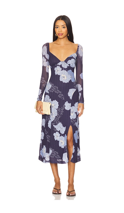Free People Calla Midi Dress In Blue
