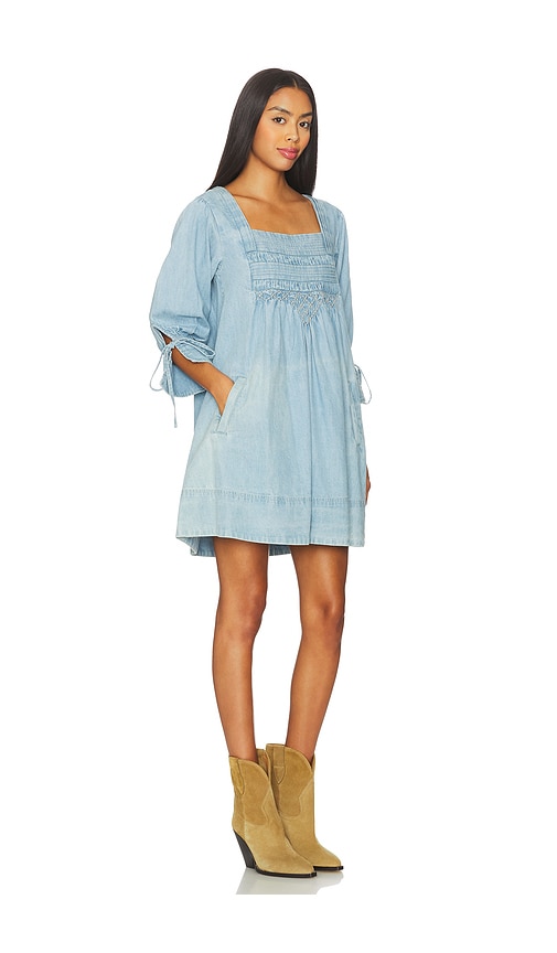 Free People Sonora Denim Mini Dress In Blue