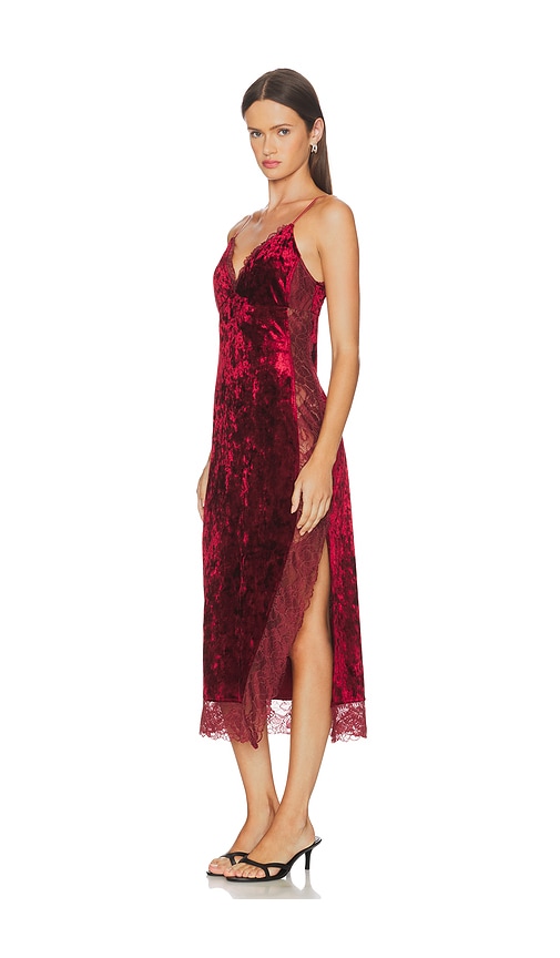 Free People Raise A Toast Midi Slip Dress In Burgundy