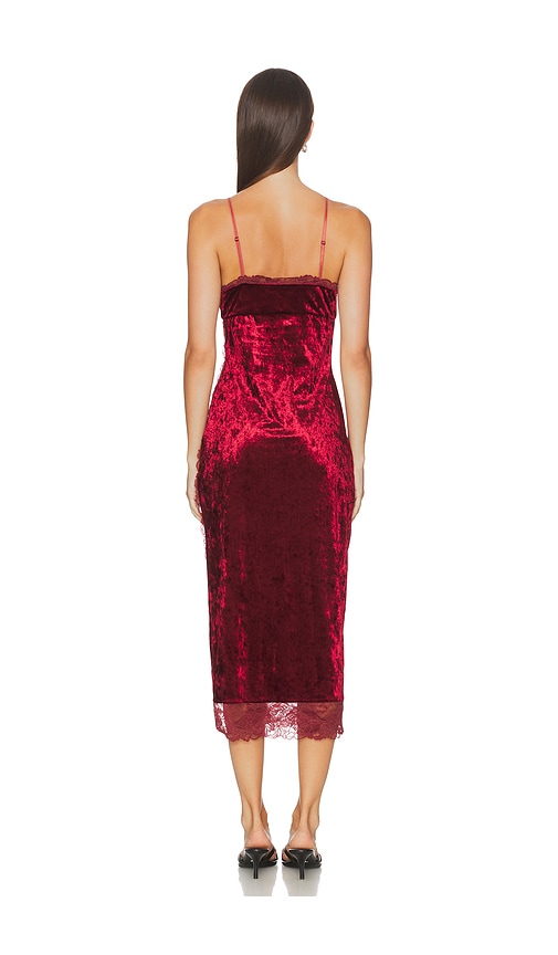  Free People Vestido Tipo Lencería Largo Medio Raise A Toast En Color Burgundy Talla S  (también En Xs). 
