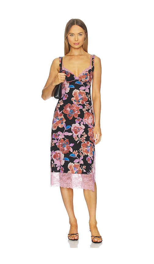 Free People x Intimately Party Crasher Midi Slip In Black Combo