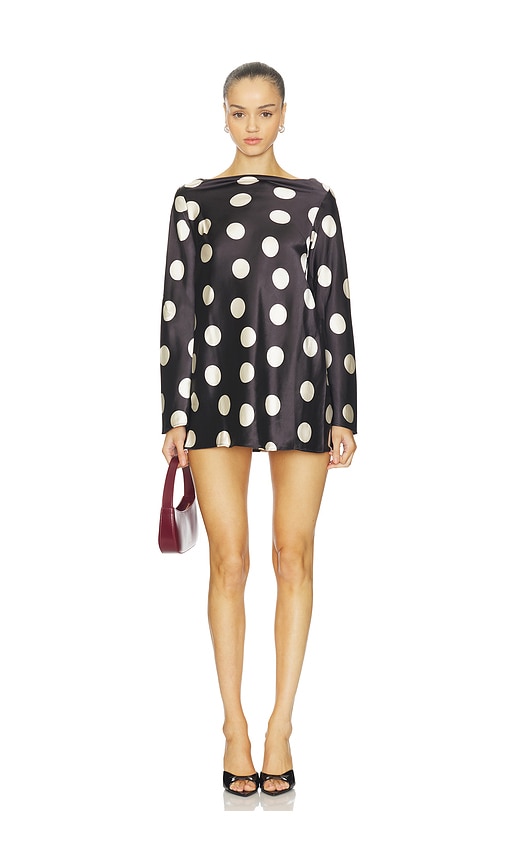 Free People Tigre Printed Mini Dress In Black