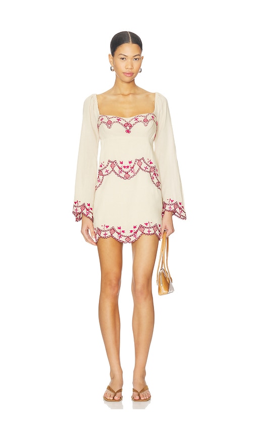 Free People ROBE COURTE BALI MARLENE en Tan Taille L Also en XS S 221 €