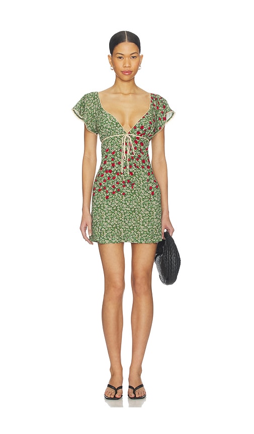 Free People Backroads Mini Dress in Forest Combo | REVOLVE