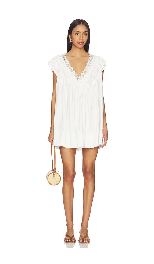 Free People ROBE COURTE SUNDAZED en White Taille M Also en 143 €