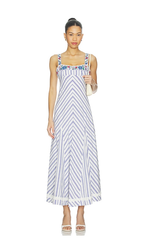 free people blue and white maxi dress Peyton Maxi Dress