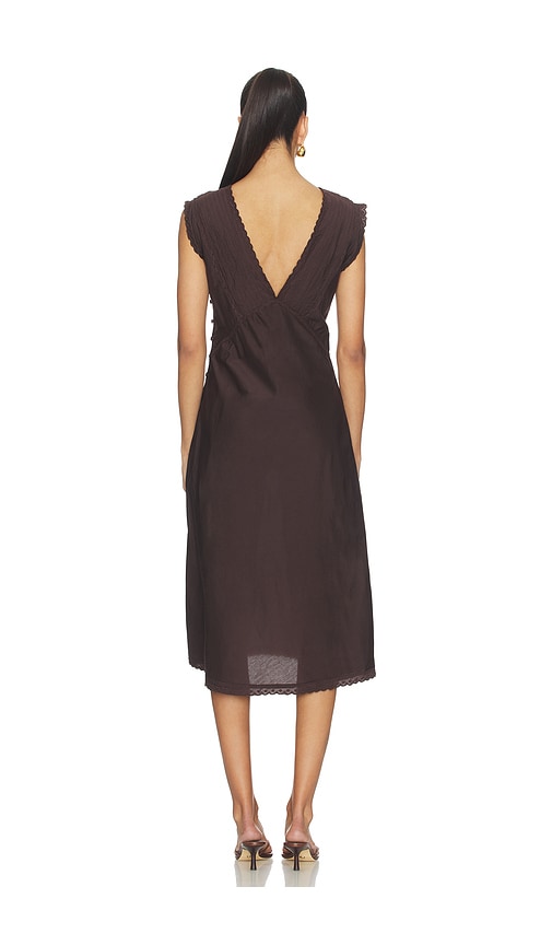 Free People Vestido Tipo Lencería Largo Medio Me + You En Color Chocolate Talla L  (también En M, S, Xl, Xs). 