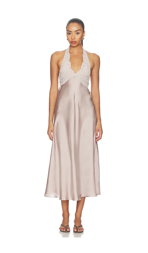 Free People ROBE CARACO SATIN MIGHT BE SOMETHING en Grey Taille XL Also en XS S M L 143 €