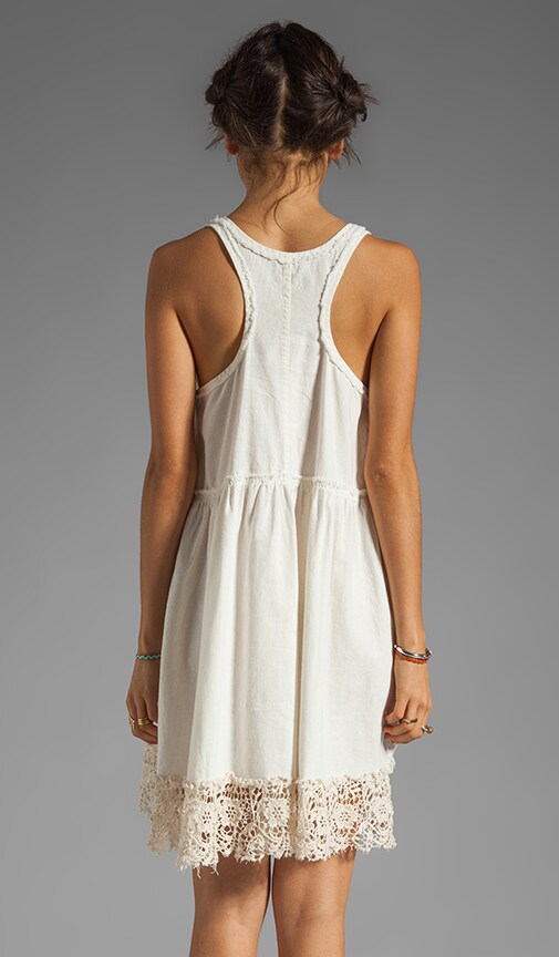 white linen babydoll dress