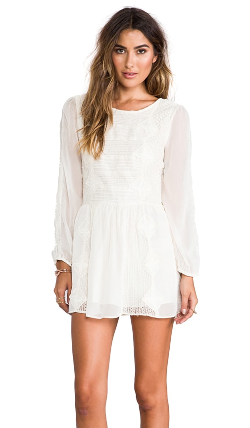 ivory long sleeve dress