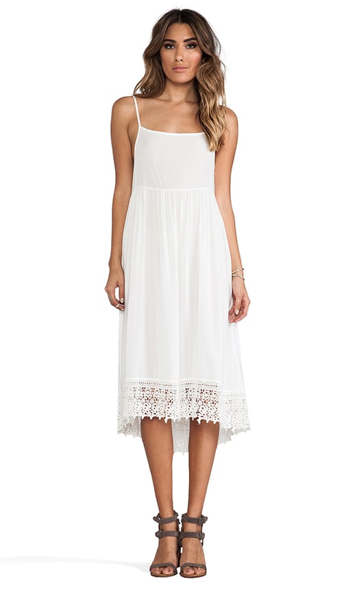 Easy Breezy Crochet Hem Dress