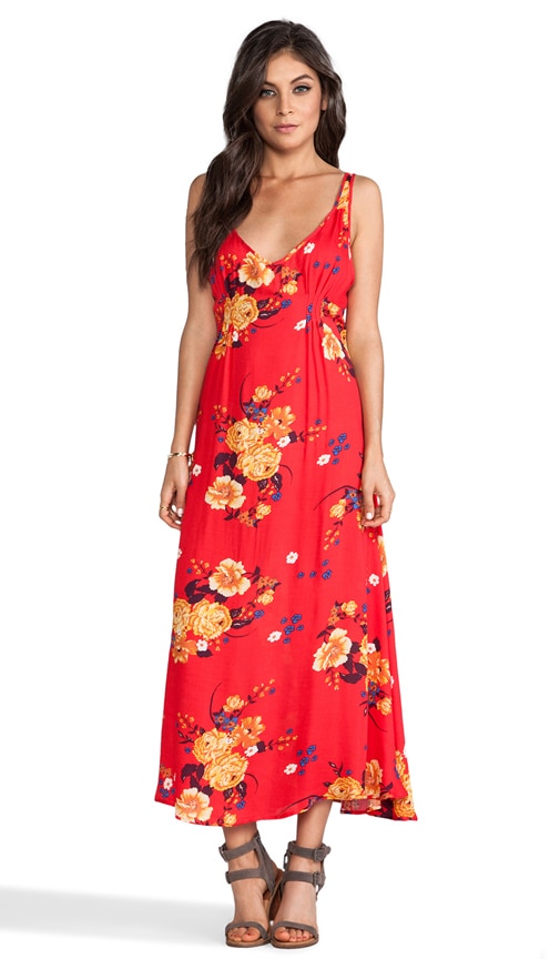 Printed Maxi Slip Dress