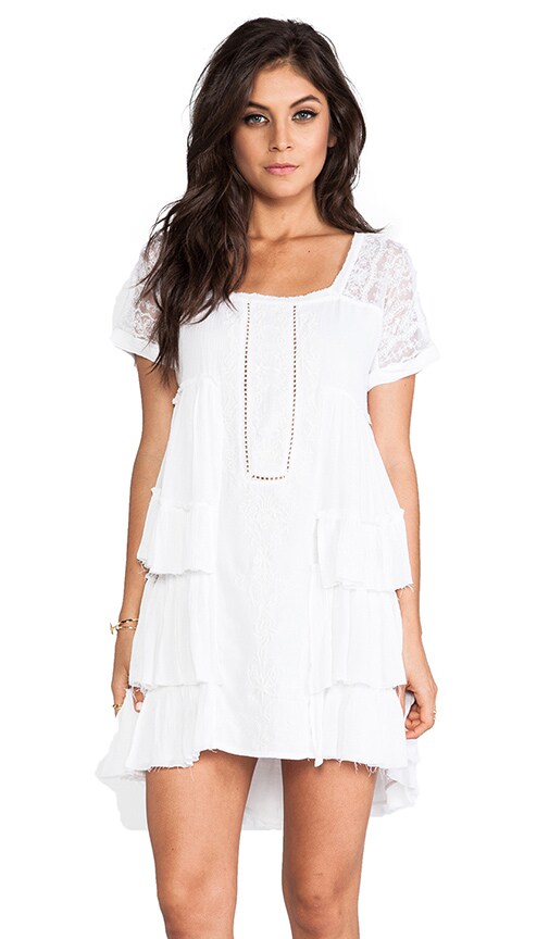 Free People Sunbeams Mini Dress in Ivory | REVOLVE