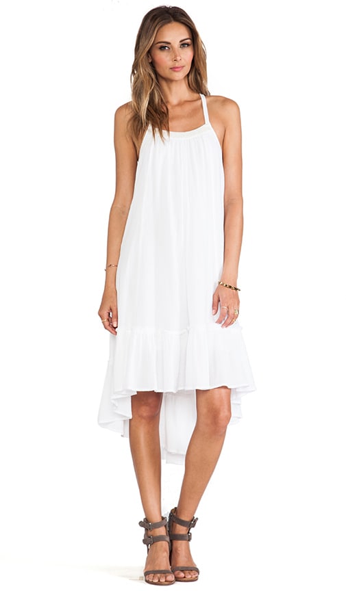 long white gauze dress