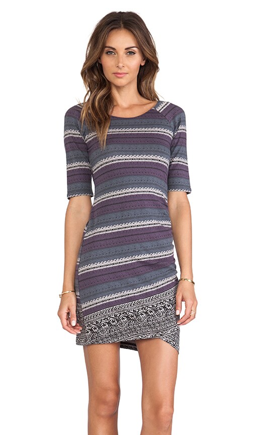 Border Print Bodycon Slip Dress