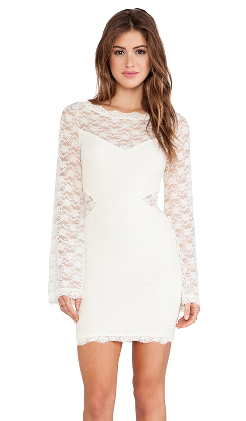 Free People Lovely In Lace Bodycon Dress in Cream | REVOLVE