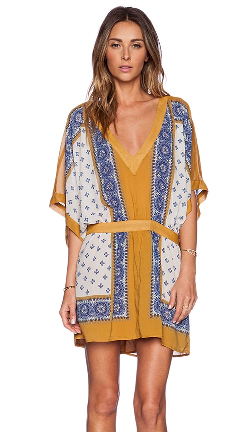 Free People Santa Cruz Dress in Goldenrod Combo REVOLVE