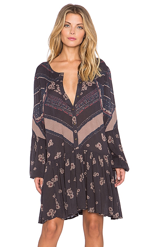 Free People From Your Heart Printed Dress in Midnight Combo | REVOLVE