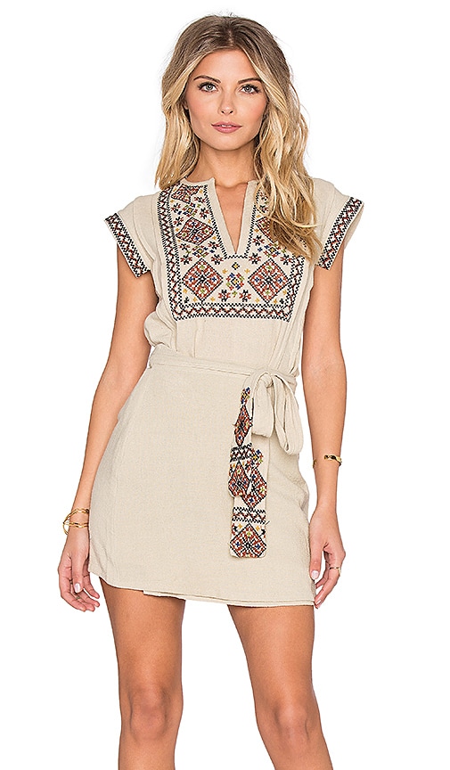 People Running Wild Embroidered Dress 