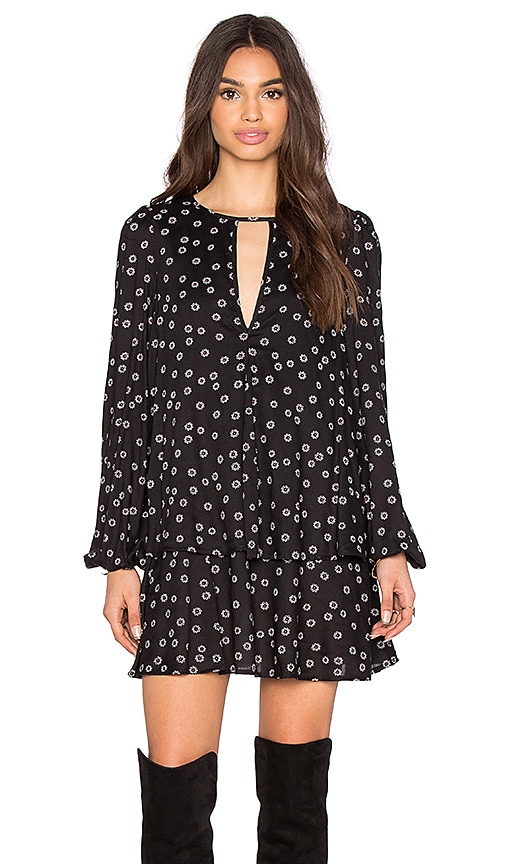 free people black combo dress