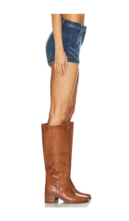  Free People X We The Free Crvy Mona High Rise Shorts In Bombay Blue In Denim-dark. Size 24. Also In 26, 27, 28, 29, 30, 31. 