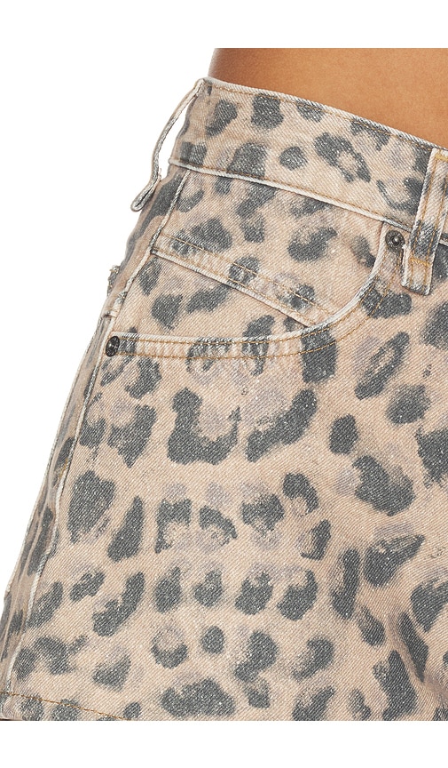 Free People Now Or Never Printed Denim Short | Thumbnail 6