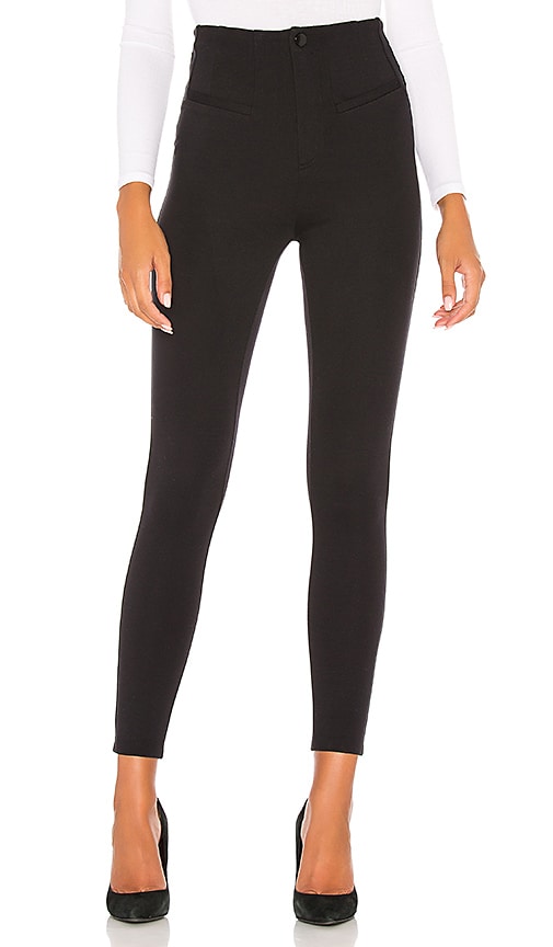 high rise black skinny pants