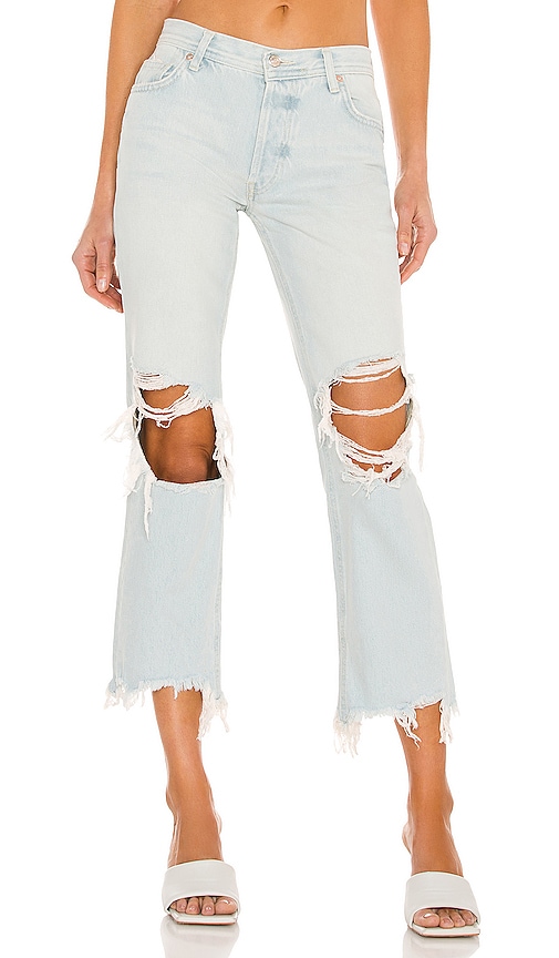Free People Maggie Mid Rise Jean in Paradise Blue
