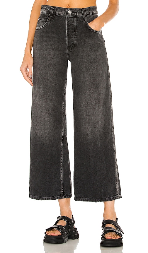 Free People x We The Free Chalet Straight Leg in Dark Shadows