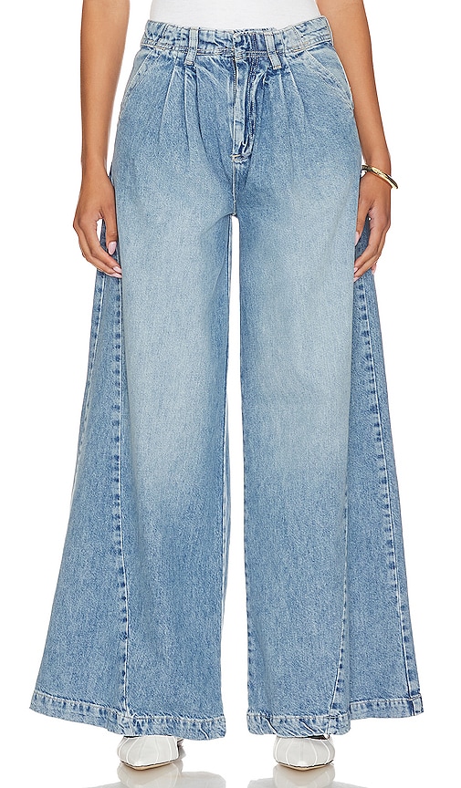 Free People Equinox Denim Trouser in Open Sky | REVOLVE