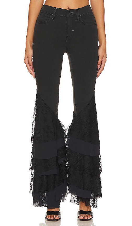 Free People Size Medium NWT Electric Lace Flare Pants NEW Bells
