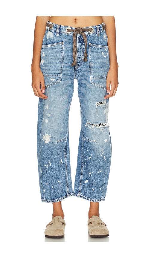 Free People x We The Free Moxie Low Slung Pull On Jean in Calypso | REVOLVE