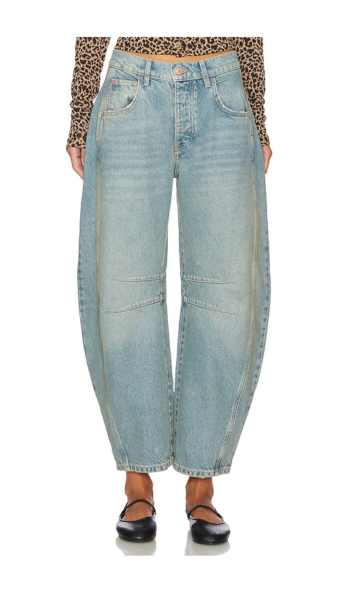 Shop Free People X We The Free Good Luck Mid Rise Barrel In Kismet