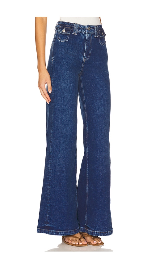 Free People X We The Free Kellee High Rise Palazzo Wide Leg In Blue