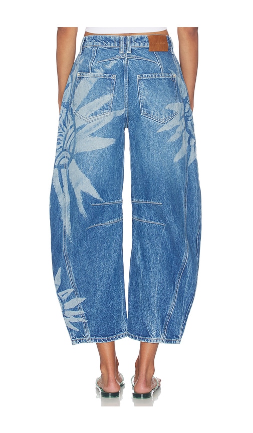 Free People Good Luck Printed Barrel Jean | Thumbnail 4